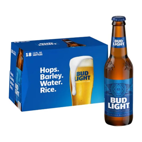 BUD LIGHT 18/12OZ BOTTLES