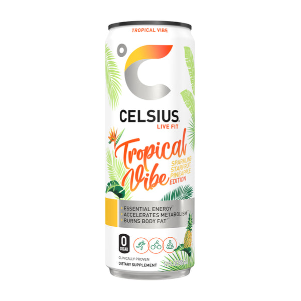 CELSIUS 12/12OZ TROPICAL VIBE
