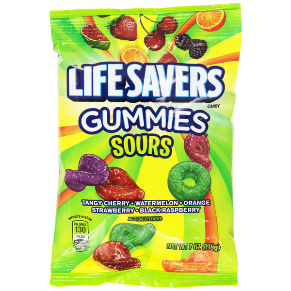 LIFESAVORS GUMMY SOUR BAG 12/7OZ