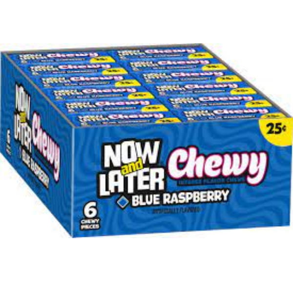 NOW&LATER 24/0.93OZ BLUE RASP CHEWY