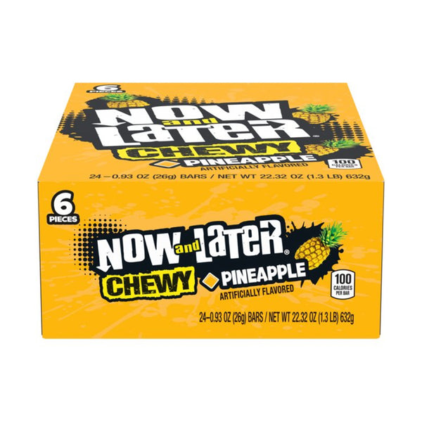 NOW&LATER 24/0.93OZ PINEAPPLE CHEWY