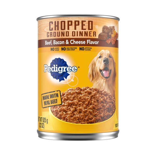 PEDIGREE DOG FD 12/22OZ BEEF BACON CHEESE
