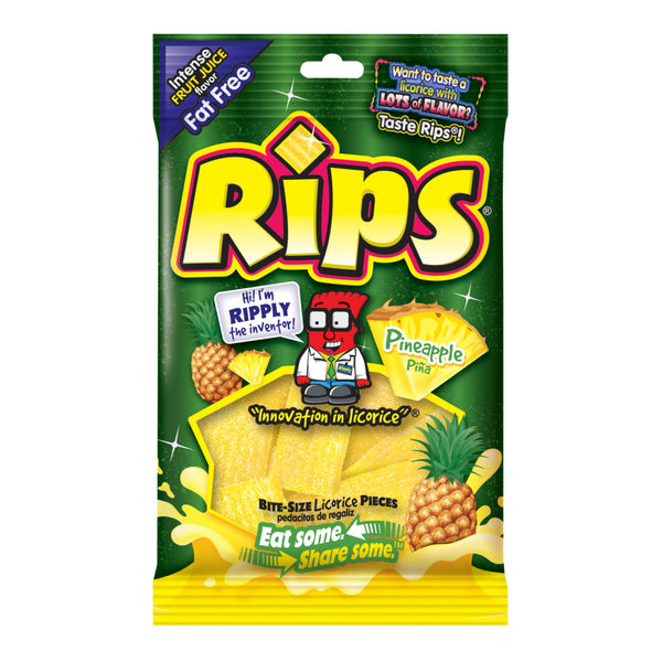 RIPS BAG CANDY PINEAPPLE 12/4OZ