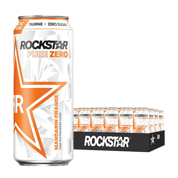 ROCKSTAR 24/16OZ PURE ZERO MANDARIN