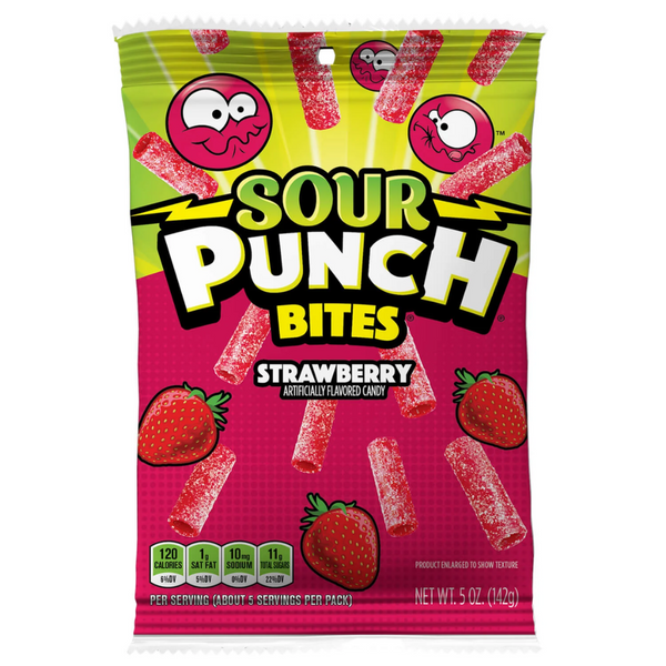 SOUR PUNCH 12/5OZ BITES STRAWBERRY