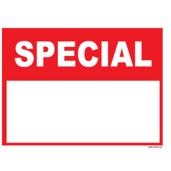SPECIAL SIGNS LARGE 100CT