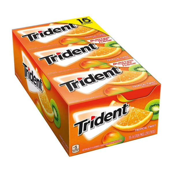 TRIDENT VALUE PK 15CT TROPICAL TWIST