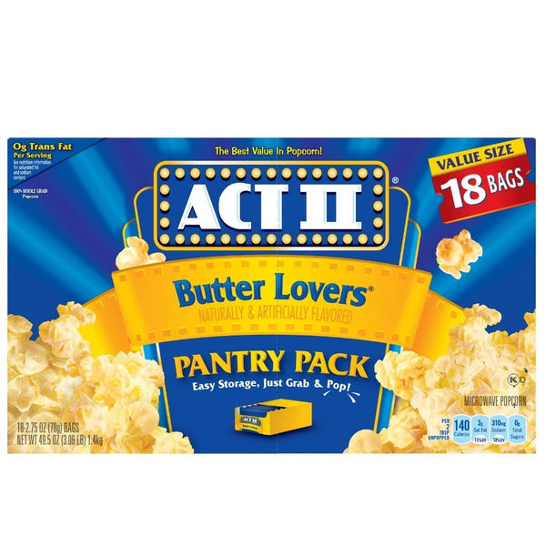 ACT II BUTTER LOVERS 18/2.75OZ