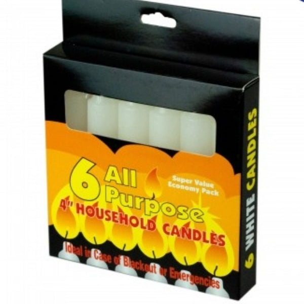ALL PURPOSE CANDLES 4CT 6INCHES
