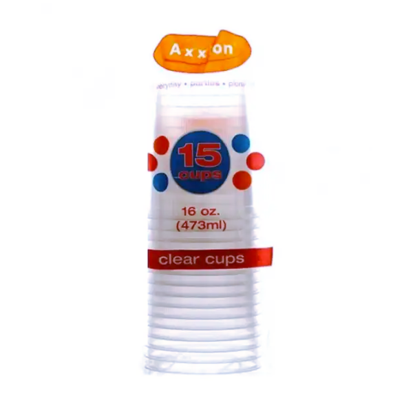 PLASTIC CLEAR CUPS 15/16OZ