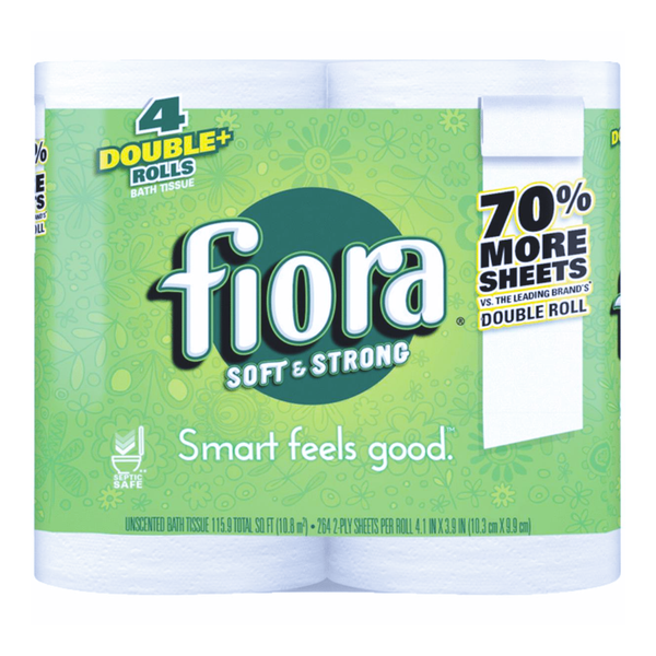 FIORA BATH TISSUE BLUE 12/4CT