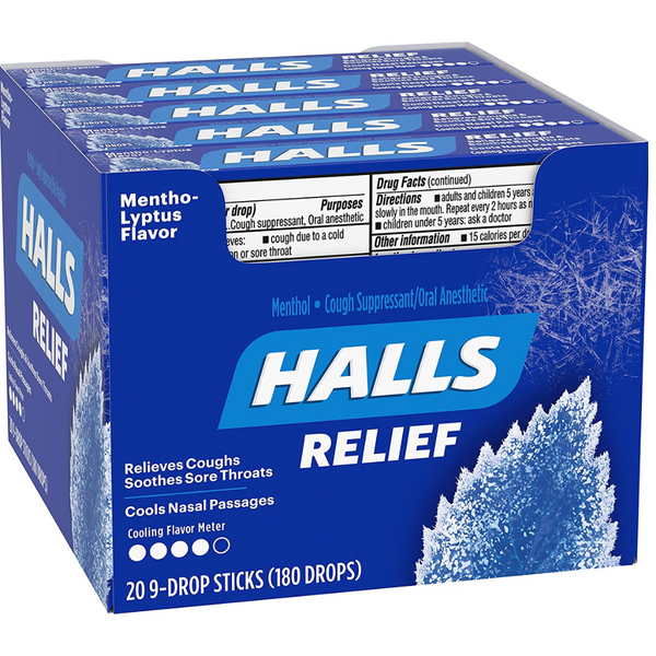 HALLS MENTHO-LYPTUS REG 20/9CT