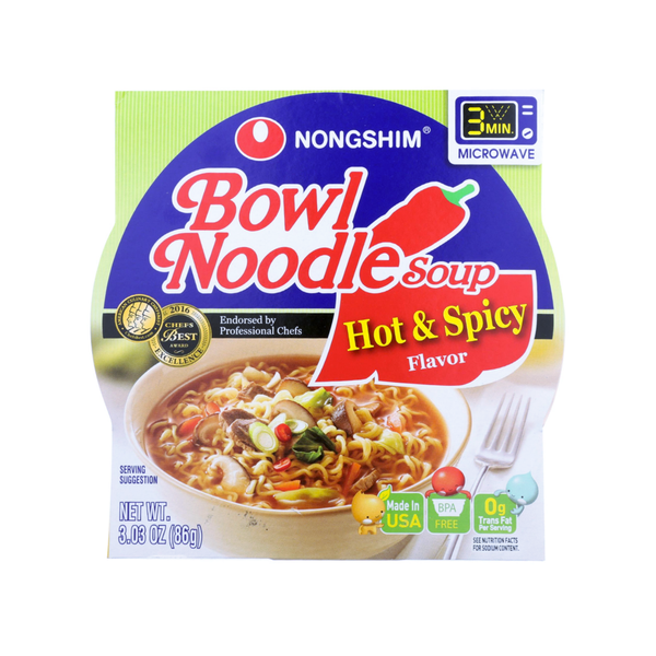 NONG SHIM BOWL HOT&SPICY 12/3OZ
