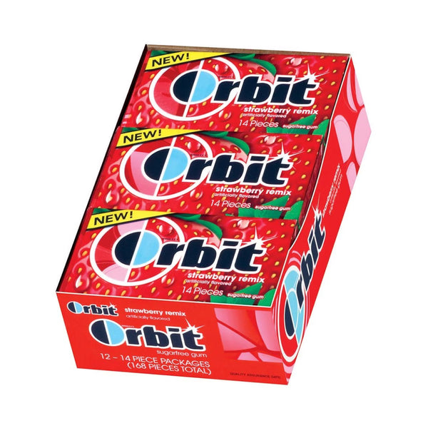 ORBIT GUM STRAWBERRY REMIX 12/14CT