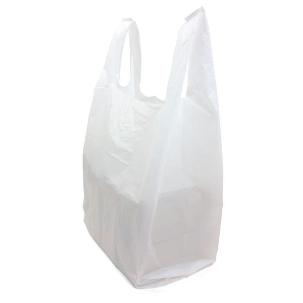 REUSABLE PLASTIC BAGS 45M WHITE 200CT LARGE