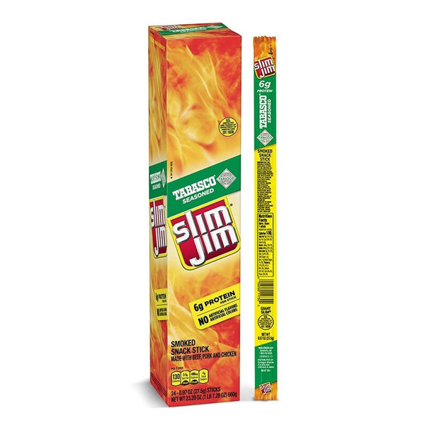 SLIM JIM GIANT TABASCO 24/0.97OZ