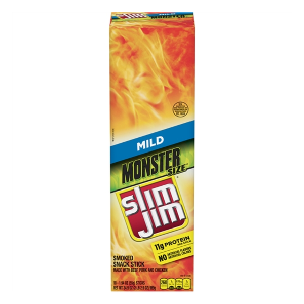 SLIM JIM MONSTER MILD 18/1.94OZ