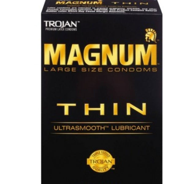 TROJAN MAGNUM BLACK THIN 6/3CT