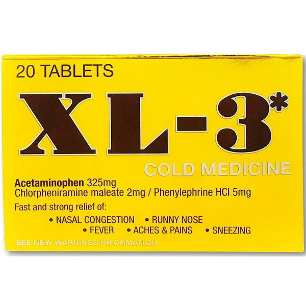 XL-3 COLD MEDICINE 20CT