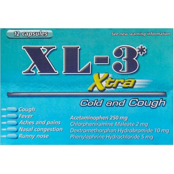 XL-3 XTRA COLD&COUGH MEDICINE 12CT